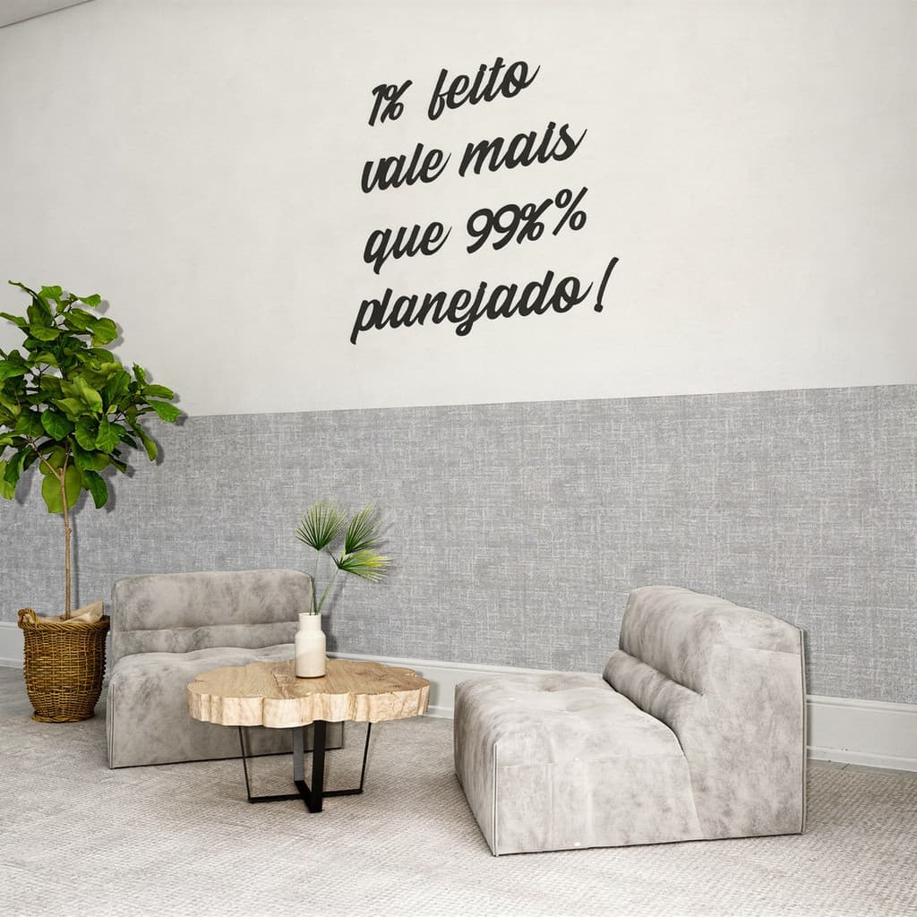 Papel de Parede Linho Texturizado MEIA PAREDE Papel de Parede para Sala Adesivo Autocolante Brilho