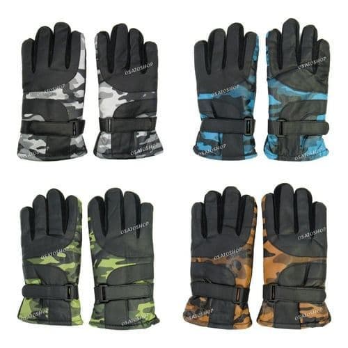 Luva Moto Motociclista Forrada Para Frio Proteção Camuflado