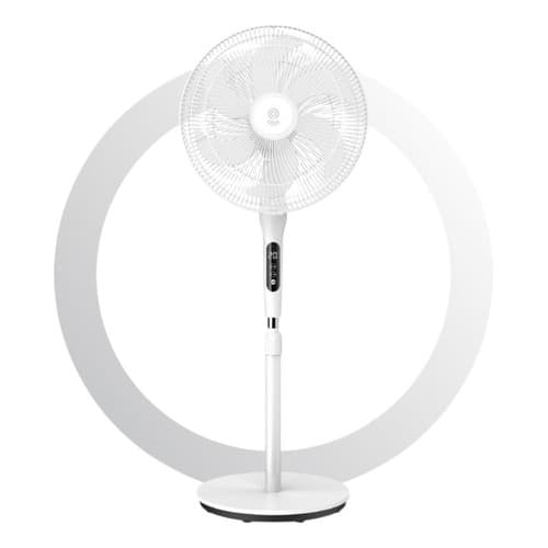 Ventilador De Coluna De Chão Ajustável Em Altura, 6 Pás 127v 40 Cm 50/60hz Branco 127v Plástico 6