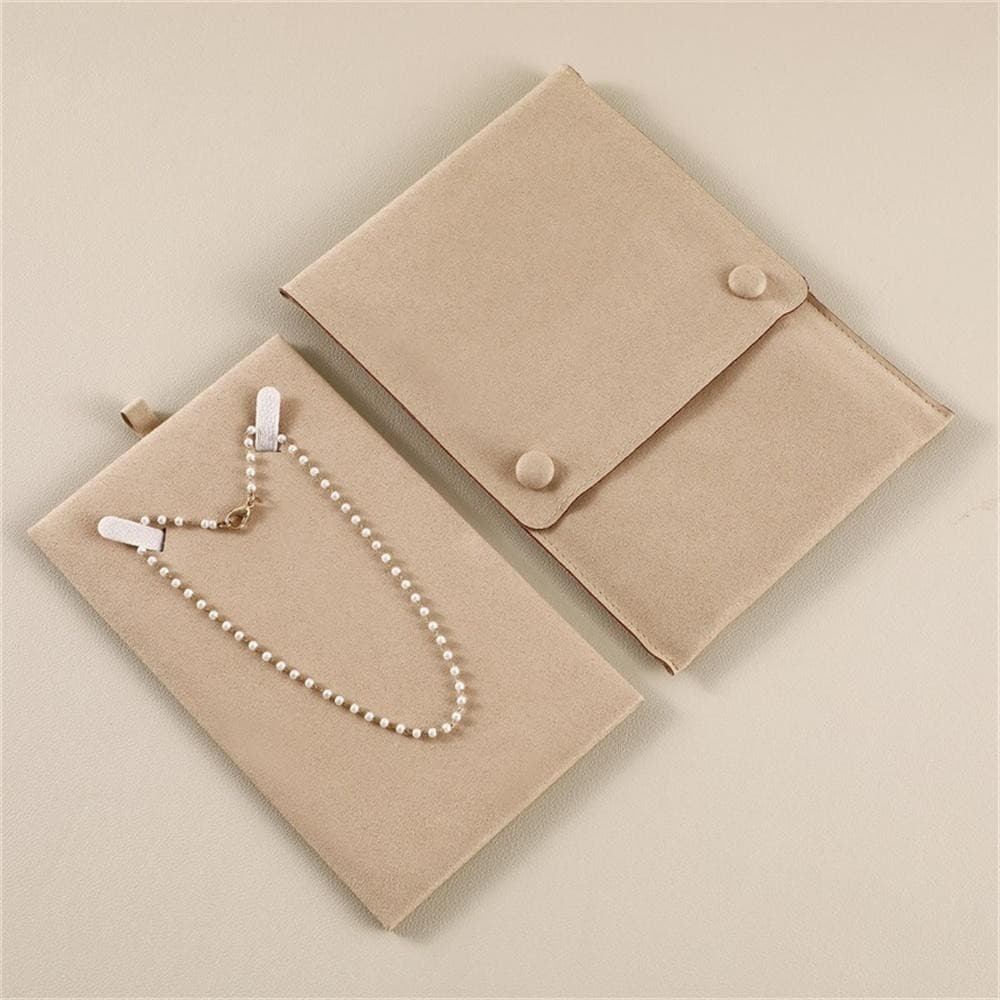 Botão Velvet Jewelry Pouch Organizer Brincos Colar Saco De Armazenamento Presentes De Casamento