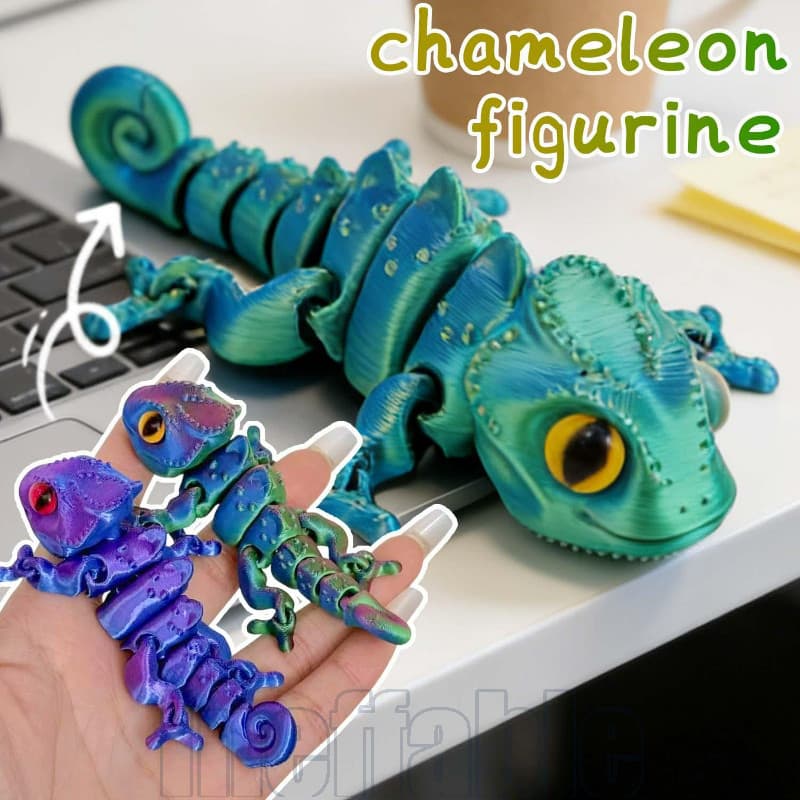 5/3/1Pcs Modelos Camaleão Com Impressão 3D-Brinquedo De Simulação-Artesanato Animal Colorido-Figuras Móveis Multiarticul