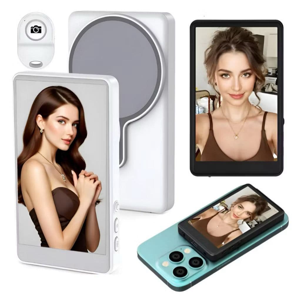 Tela Magnética Monitor Para Celular Sem Fio Smartphone Selfie Vlog Gravação