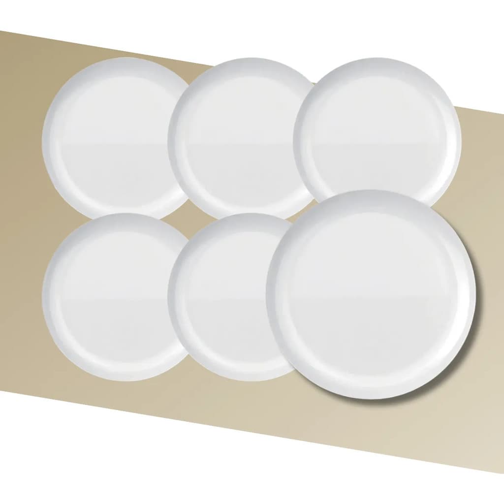 Jogo Prato Raso Opaline Nadir Vidro Blanc 27cm - Kit 12