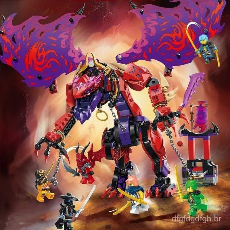 ZW9E Lego Ninjago Dragão Caos 71832 Brinquedos Educativos para Crianças Jogos de Blocos Decoração para Adultos