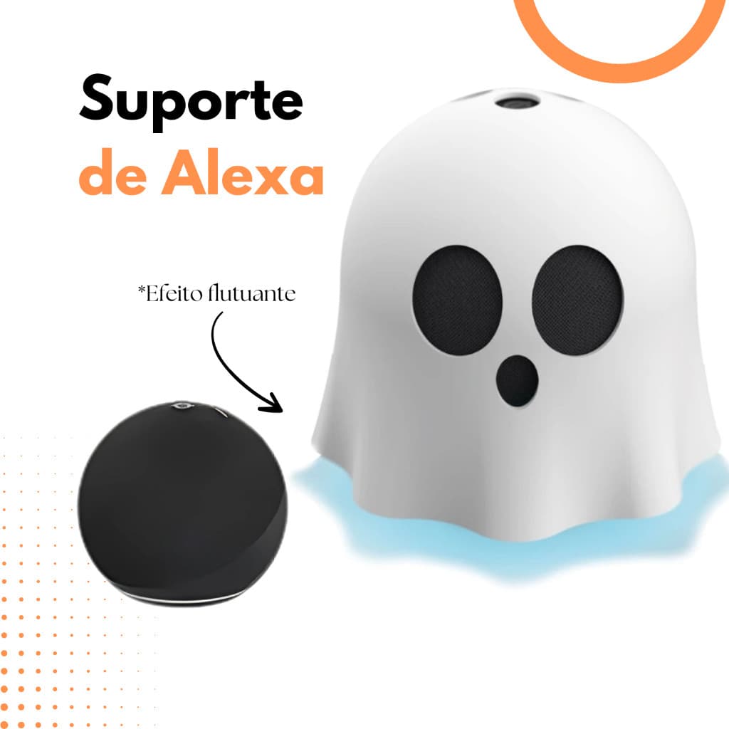 Suporte Alexa Echo Dot 4ª e 5ª Geração Design Fantasma Compativel com Amazon Suporte de Mesa