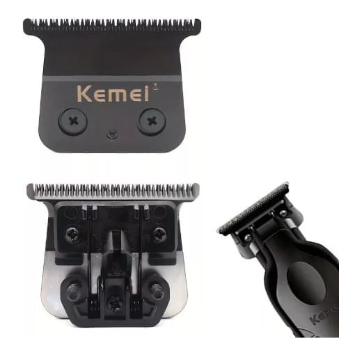 Substituição de lâminas para a máquina Kemei KM-2299, aço inoxidável, desempenho consistente em aparos e estilização.