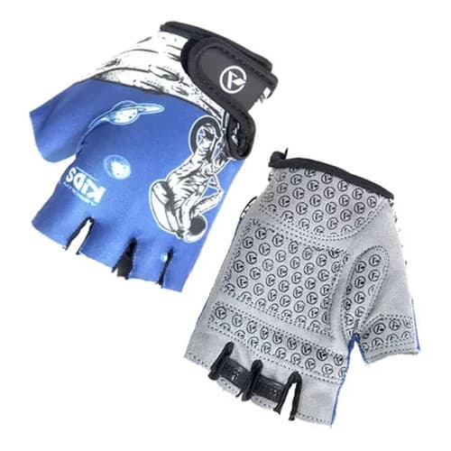Luva De Bike Infantil Absolute Kids Meio Dedo Branco P
