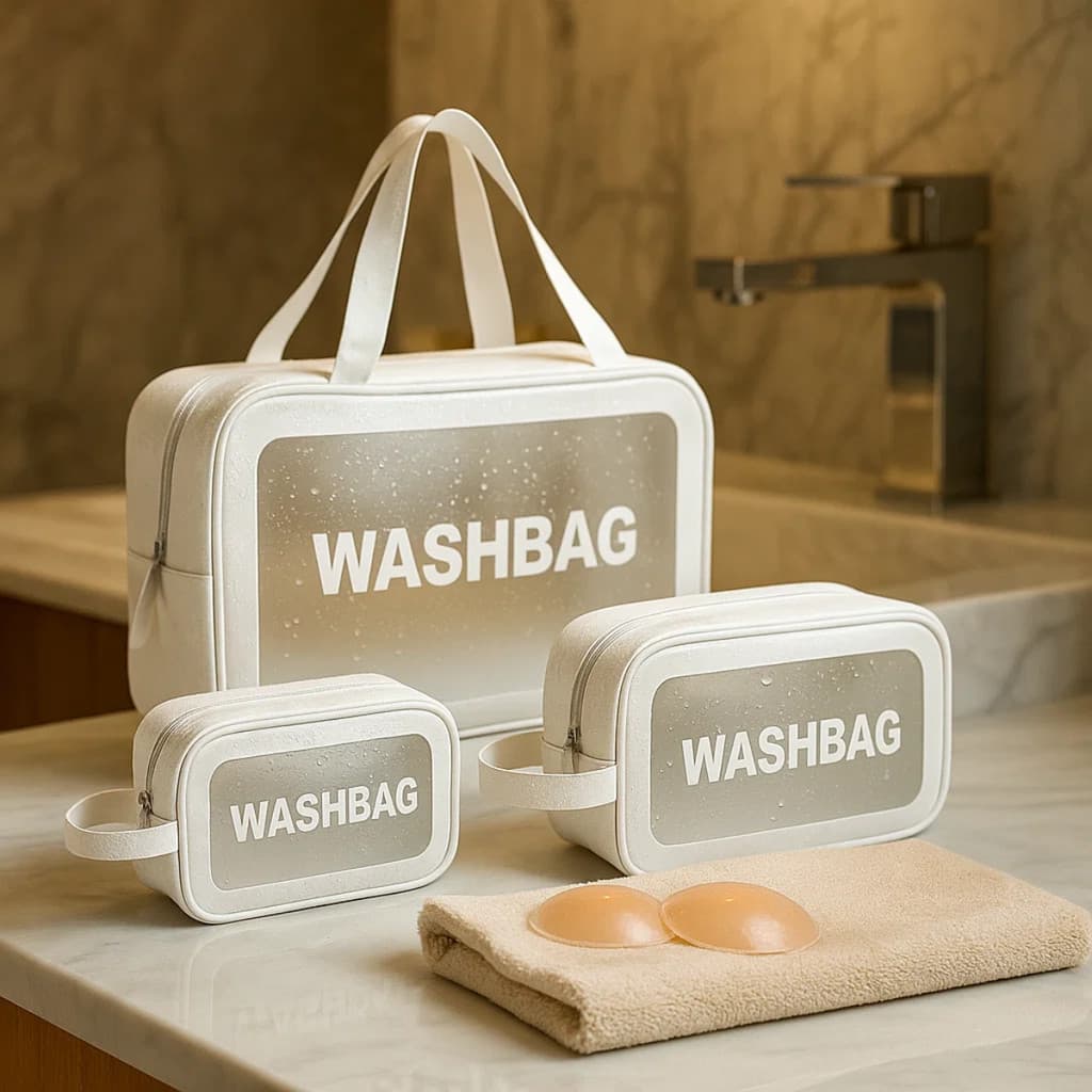 Kit Necessaire Organizadora 3 Peças Impermeável Mala Viagem Bolsa Organizadora Necessaire Feminina Maquiagem