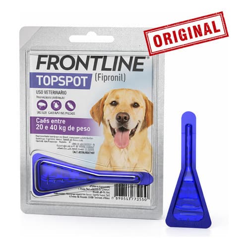 Frontline Pipeta Topspot Antipulgas Carrapatos 20 A 40kg Azul