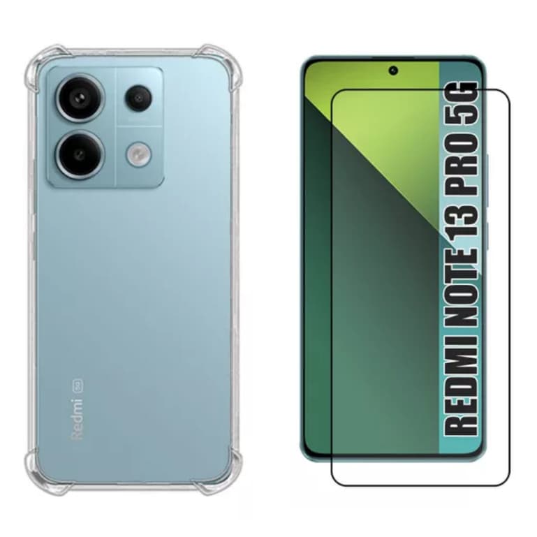 Kit Para Xiaomi Note 13 Pro 5G - Película 3d + Capa Tpu