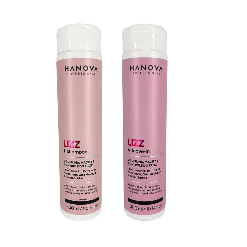 Kit Shampoo + Leave-in Controle do Frizz Lizz Hanova 300ml