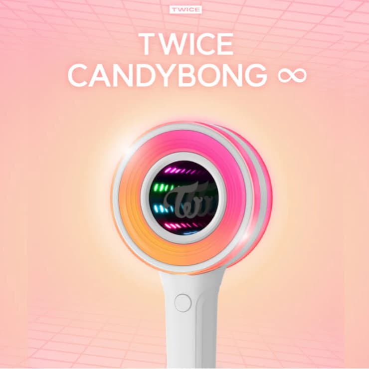 Bastão de Luz Oficial Lollipop da TWICE - Bastão de Luz de Apoio para Concertos de 3ª Geração