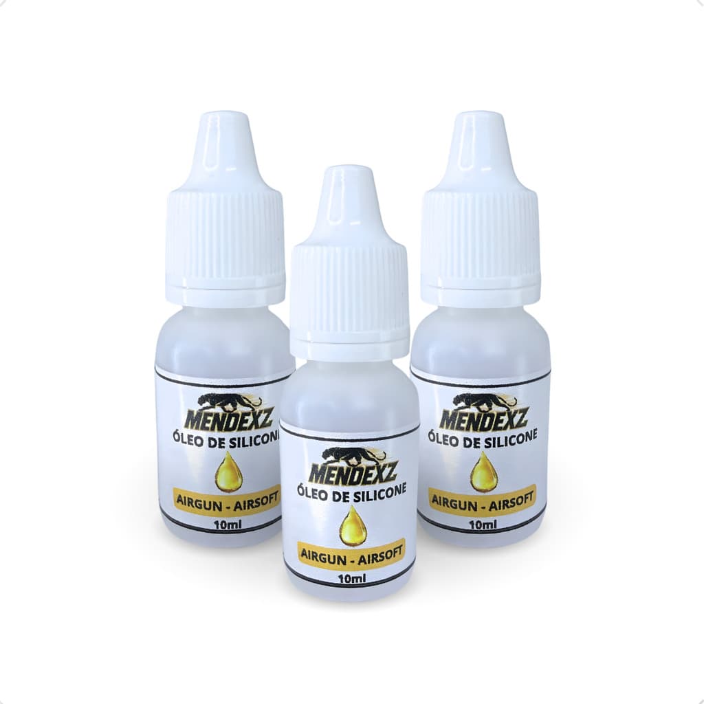kit 3 Oleo de Silicone 10ml para Carabinas e Airsoft Mendexz