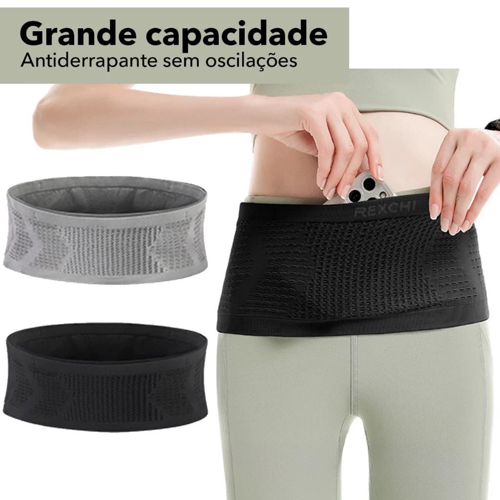 Bolsa De Cintura Ultraelástica Feminina – Cinto De Corrida Fitness Leve Para Esportes Ao Ar Livre E Uso Diário