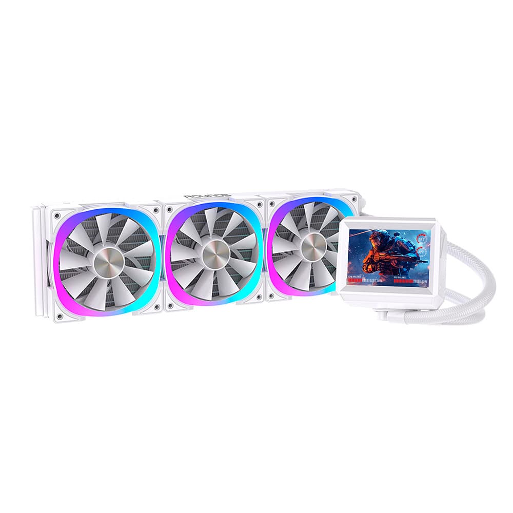 Water Cooler Gamer Round5 Notus 360 ARGB Com Display Branco