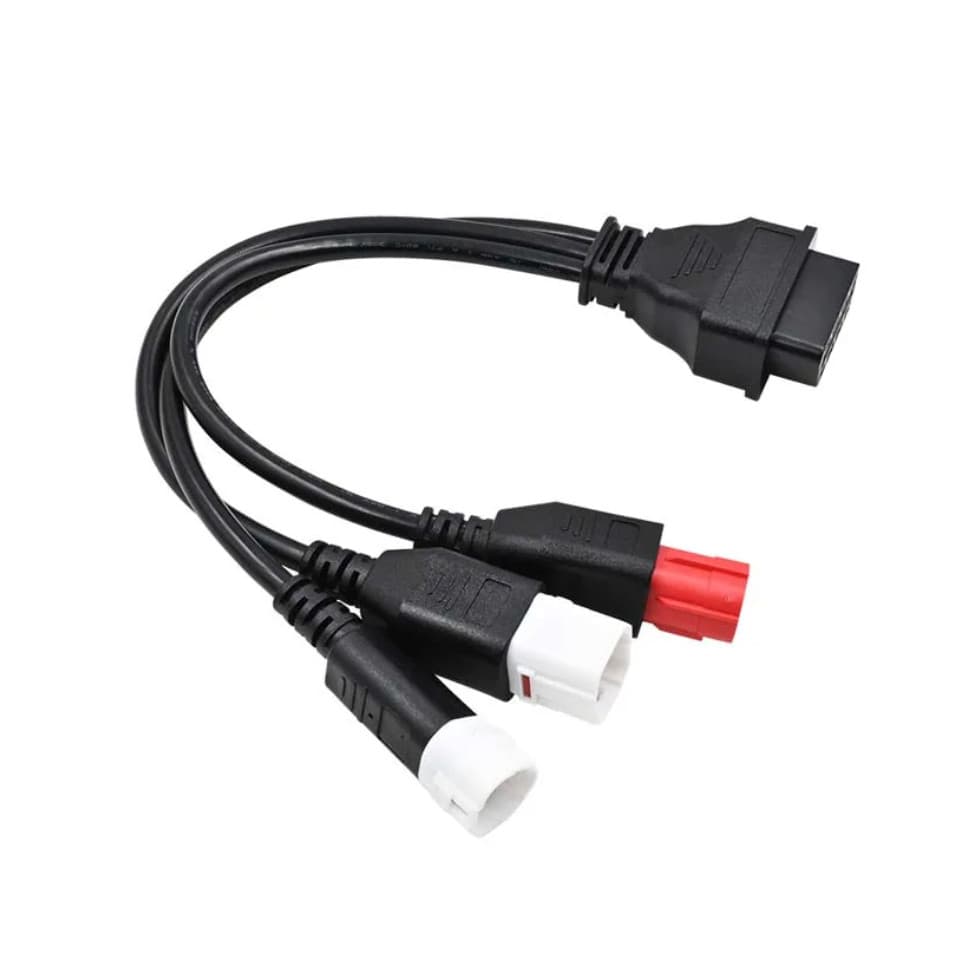 Cabo Adaptador Obd2 Moto Honda 6 pinos e Yamaha 3 e 4 Pinos
