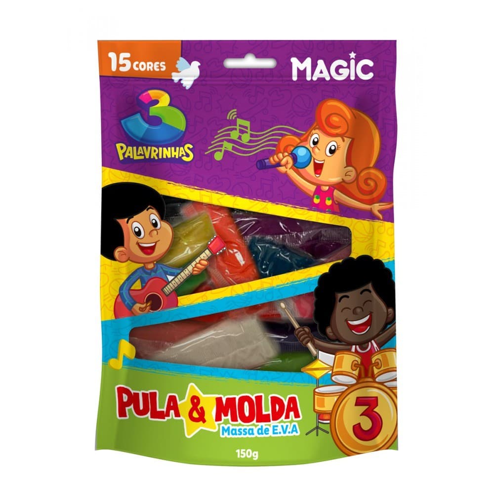 Massa de Modelar EVA Pula e Molda 150g - 3 Palavrinhas