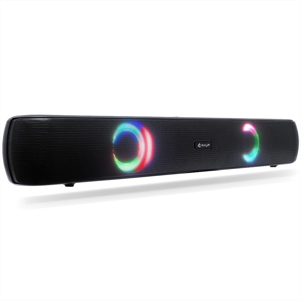 Soundbar Caixa De Som Bluetooth Potente Tv Smart Wireless Led RGB Aux P2 Type-C Notebook Pc Celular Cartão Micro SD USB