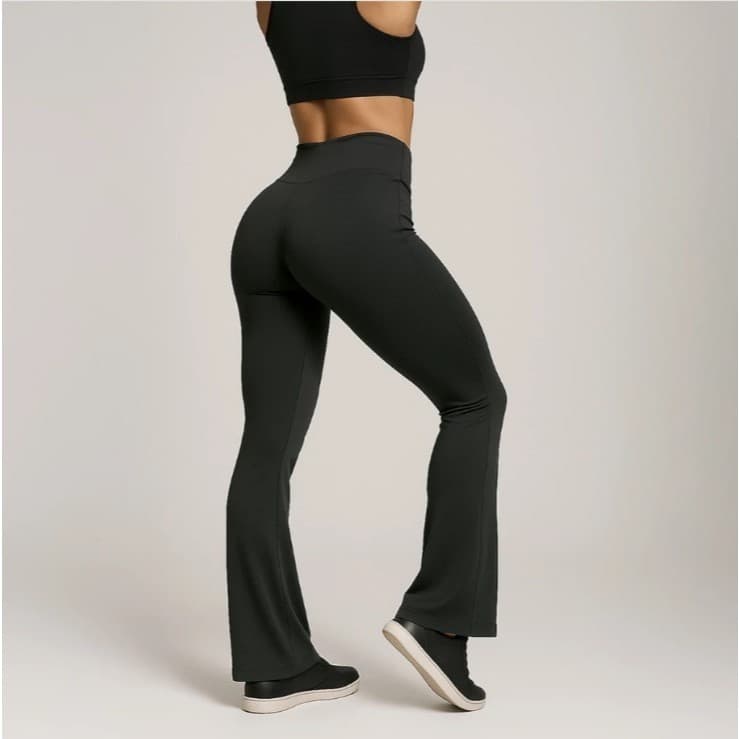 Legging Flare Legging Preta cintura alta FEMININA CALÇA FLARE