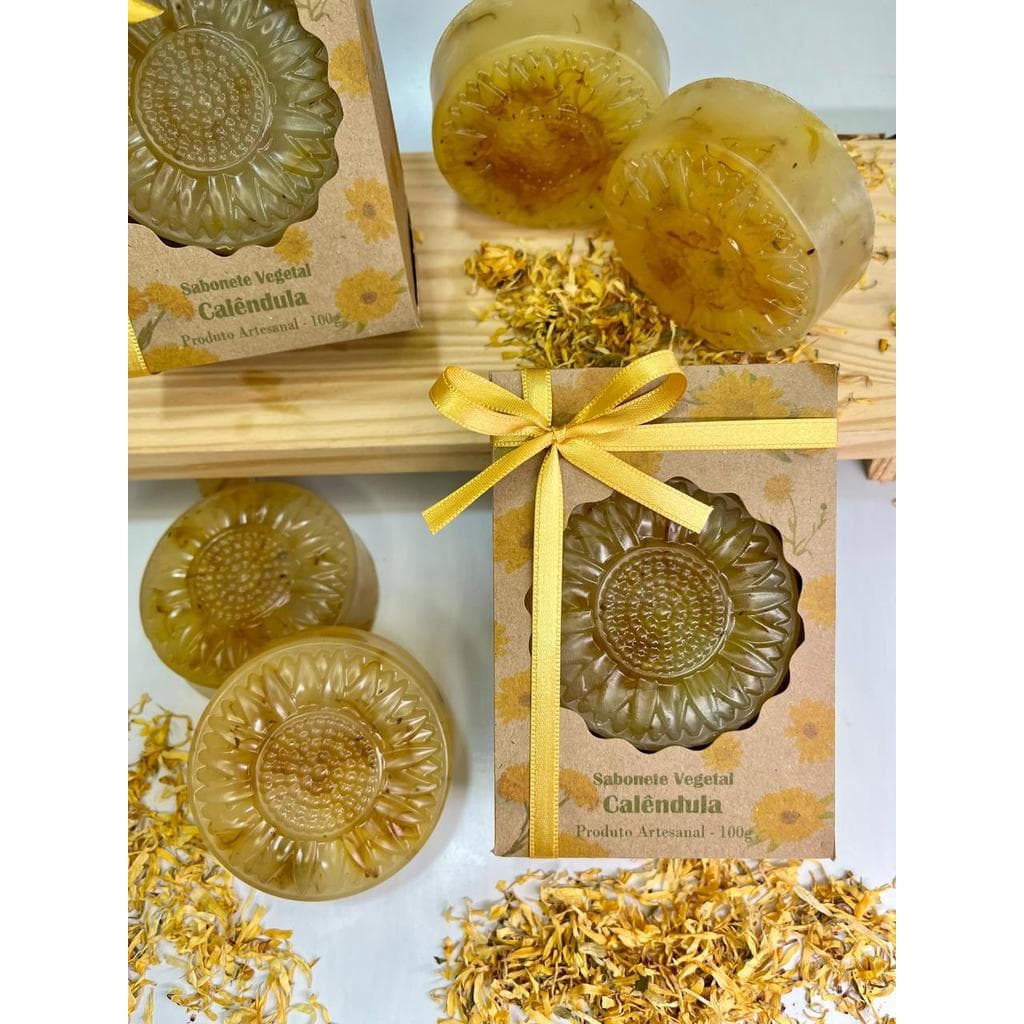 Sabonete Vegetal de Calêndula Artesanal 110g