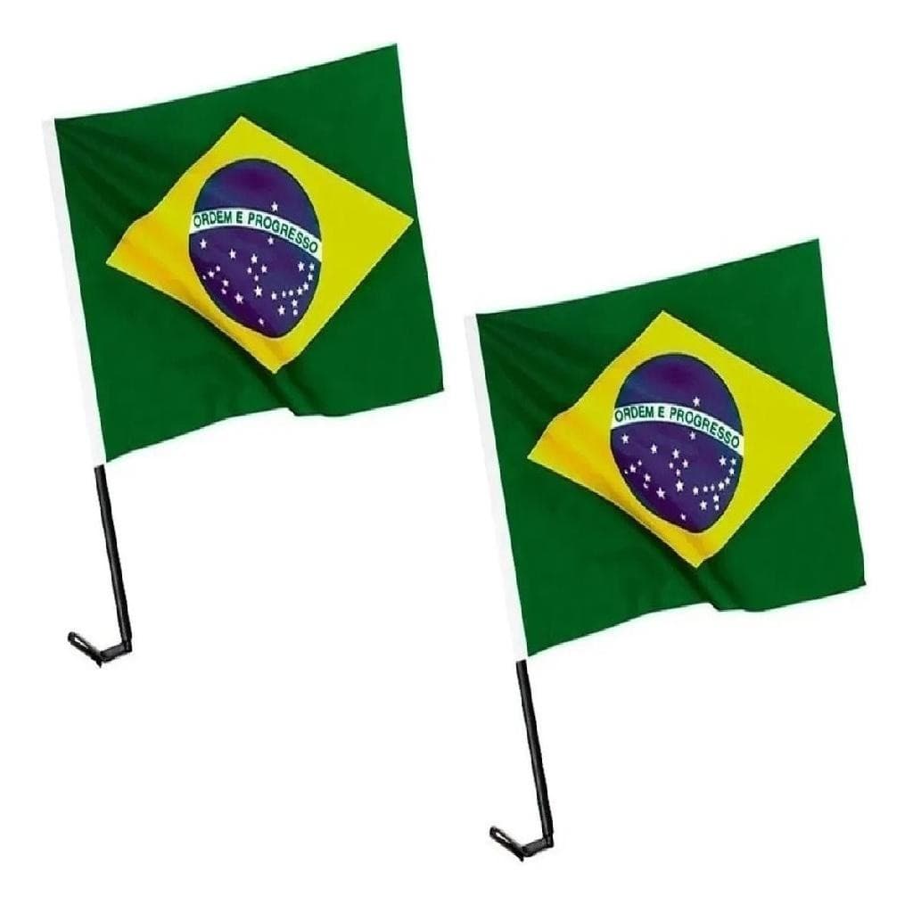 Bandeira do Brasil para Vidro do Carro 30x40cm copa do Mundo Torcida Hexa Manifestação Envio Rápido