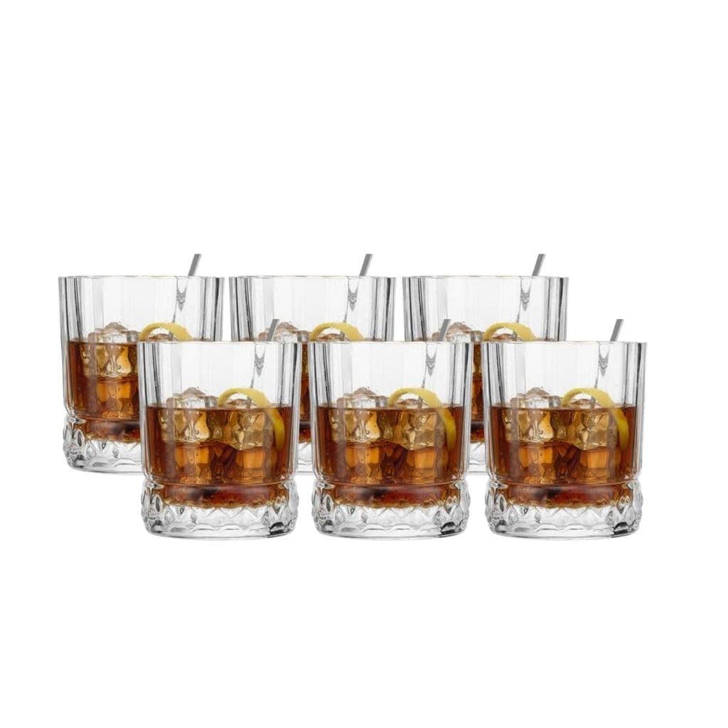 Copo de Vidro Copo Imperial 320ml, Jogo de Copos de Vidro Base Cravejada 6pcs – Ruvolo