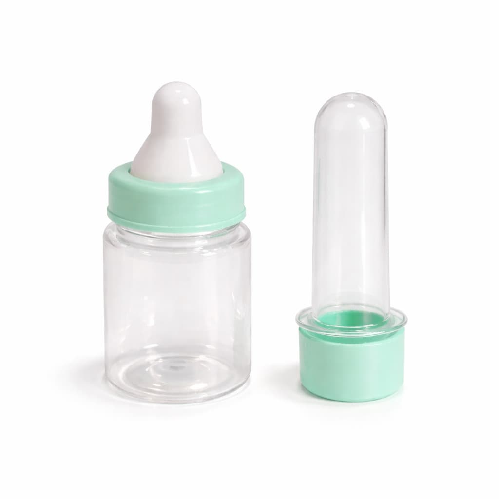 Kit 10 Tubete 8cm e 10 Mini Mamadeira Lembrancinha Chá de Bebê Chá Revelação Nascimento