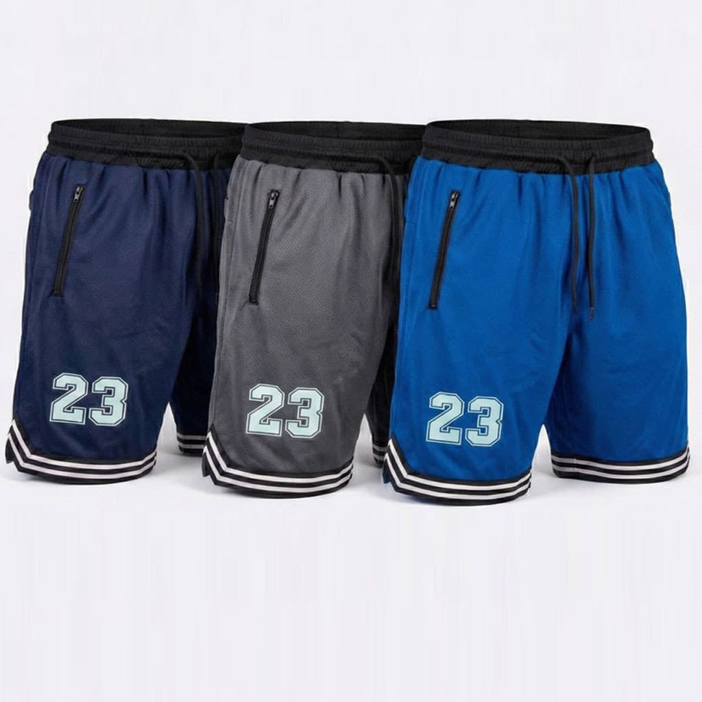 Kit 3 Bermudas Basquete DryFit Masculina Academia Shorts Leve e Respirável