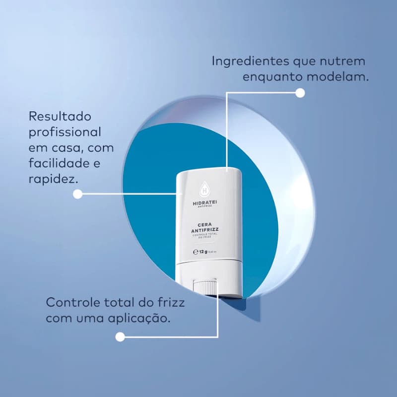Cera Stick Antifrizz 12g Finalizador Capilar Controle De Frizz