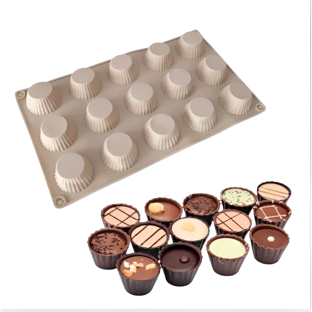 Molde/Forma de Silicone para Doces Formatos Diversos Confeitaria Páscoa - Cores Sortidas