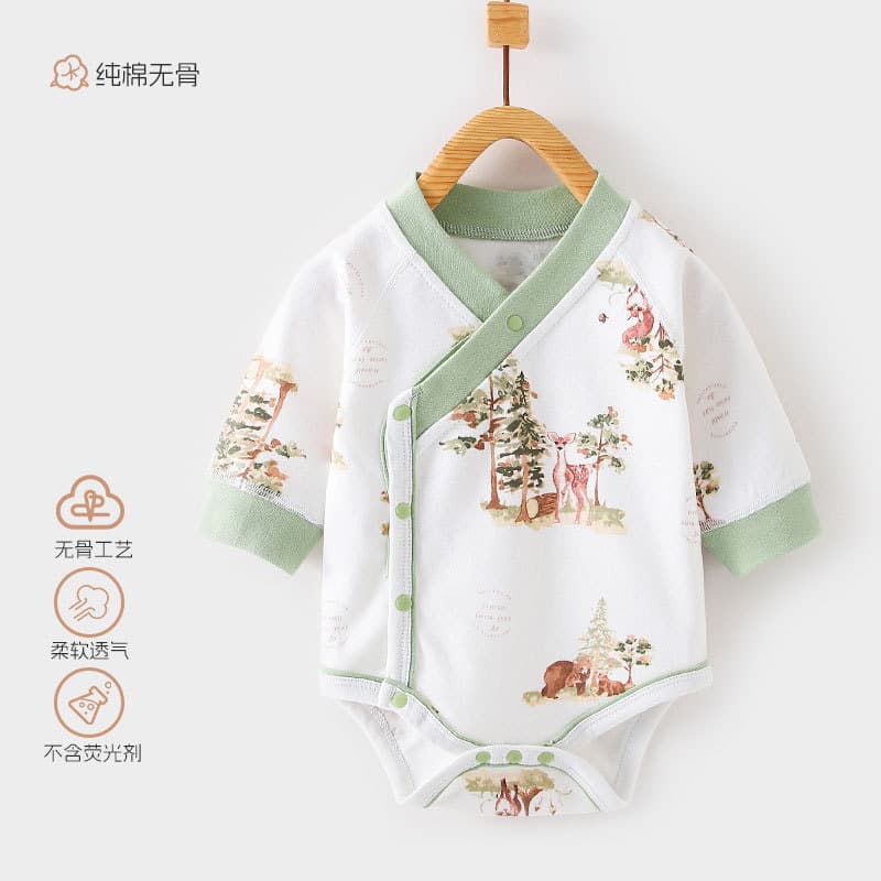 Roupas de bebê recém-nascido macacão primavera outono puro algodão desossado macacão triângulo roupas primavera na moda