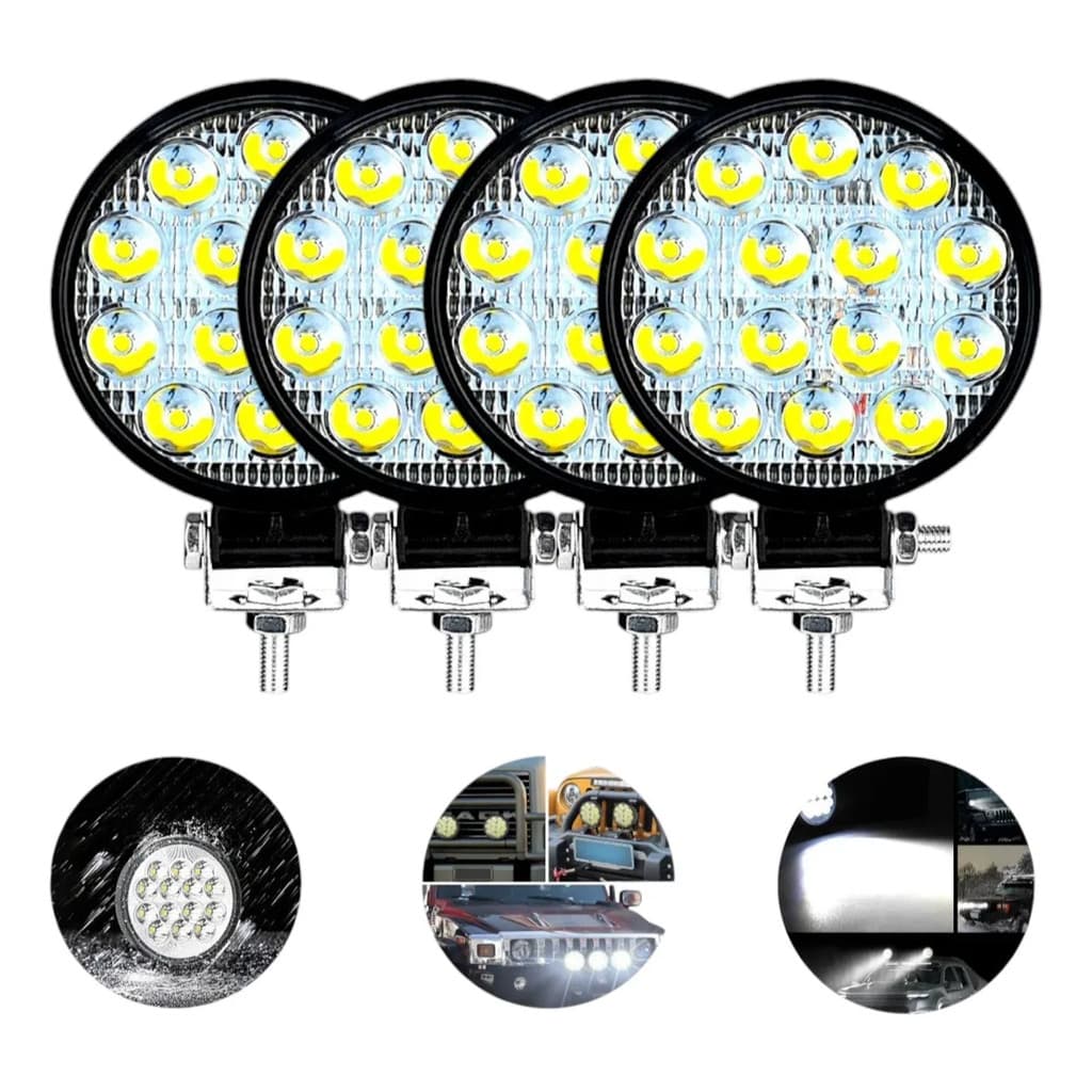 Farol de Milha LED 42W Redondo – Lentes 5D de Alta Performance
