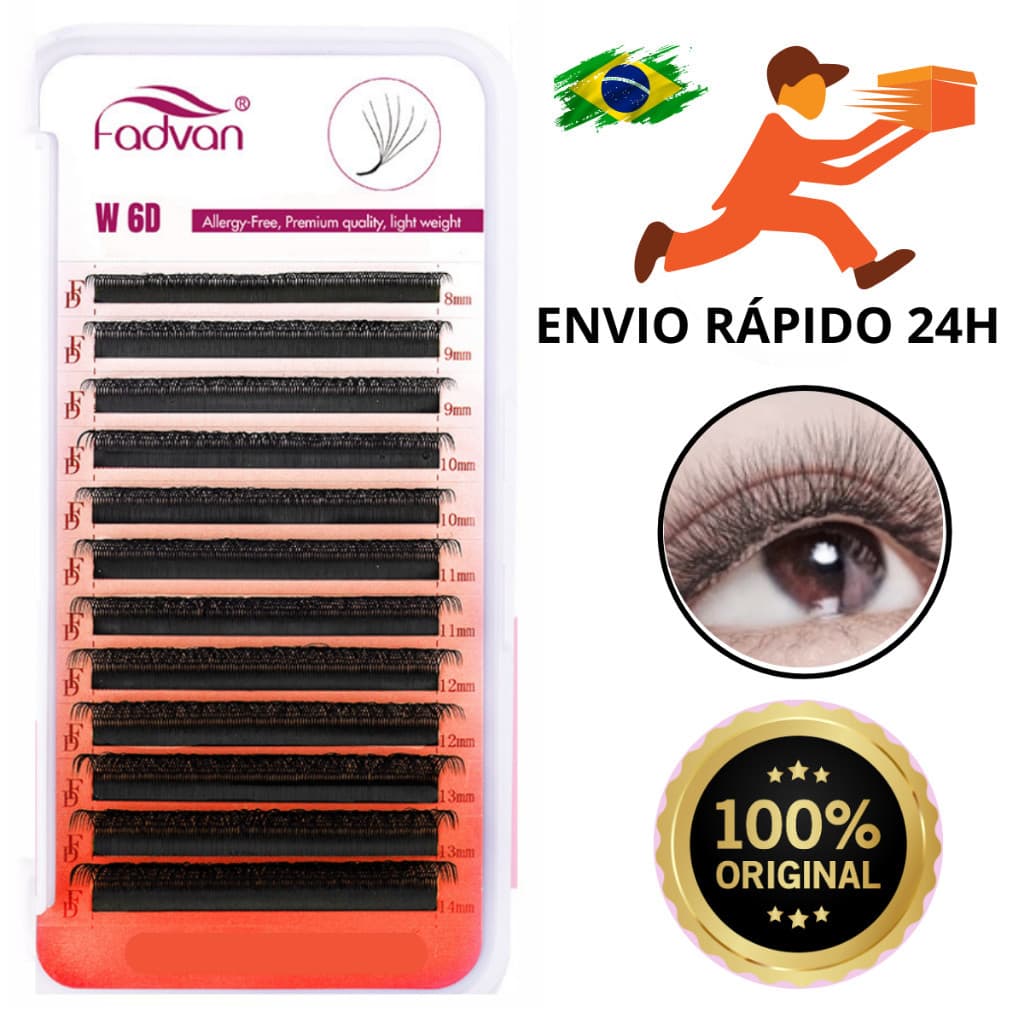Cilios Fio Tecnologico W 6d Fadvan Extensao De Cílios Alongamento Egipcio Fio A Fio no Brasil