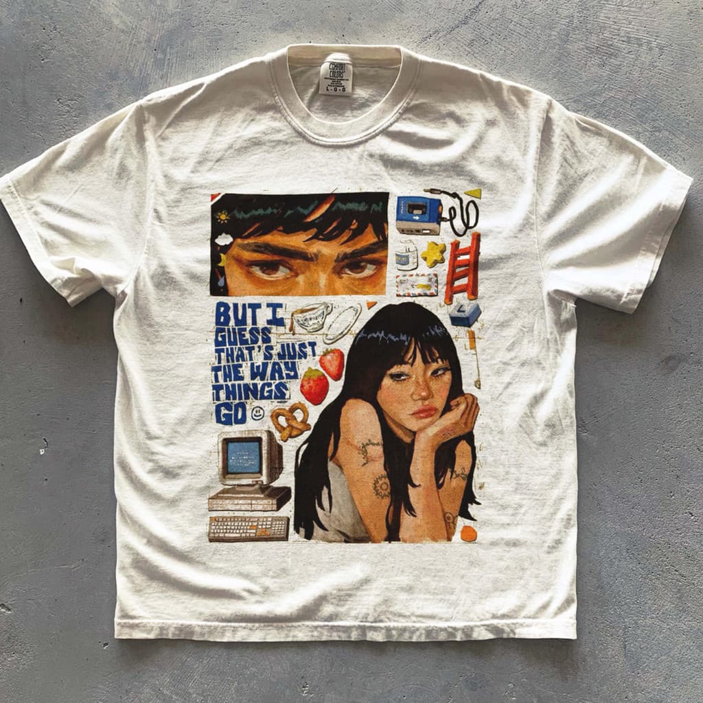 Camiseta Feminina Vintage Y2K Retrô Grunge Estampada Anos 90 Aesthetic