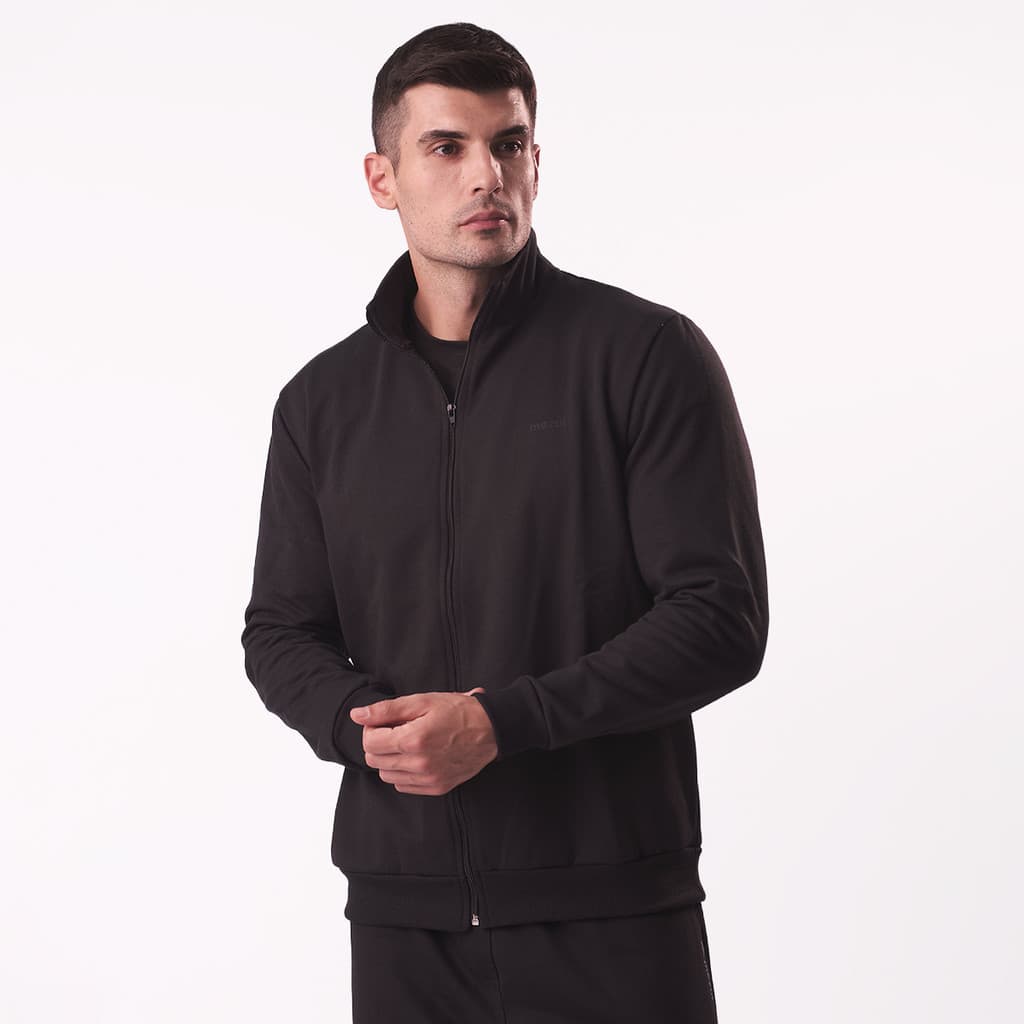 Jaqueta Moletom Masculina Gola Alta Peluciado Premium Sem Capuz Mezul