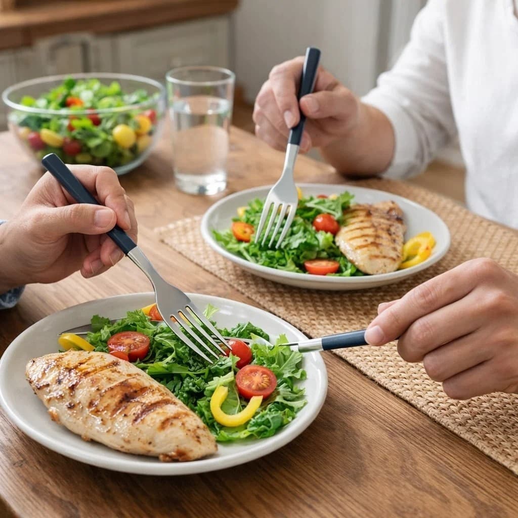 Kit 6 Garfos Pretos Talheres Comer Almoço Jantar Servir Macarrão Cozinha Presente