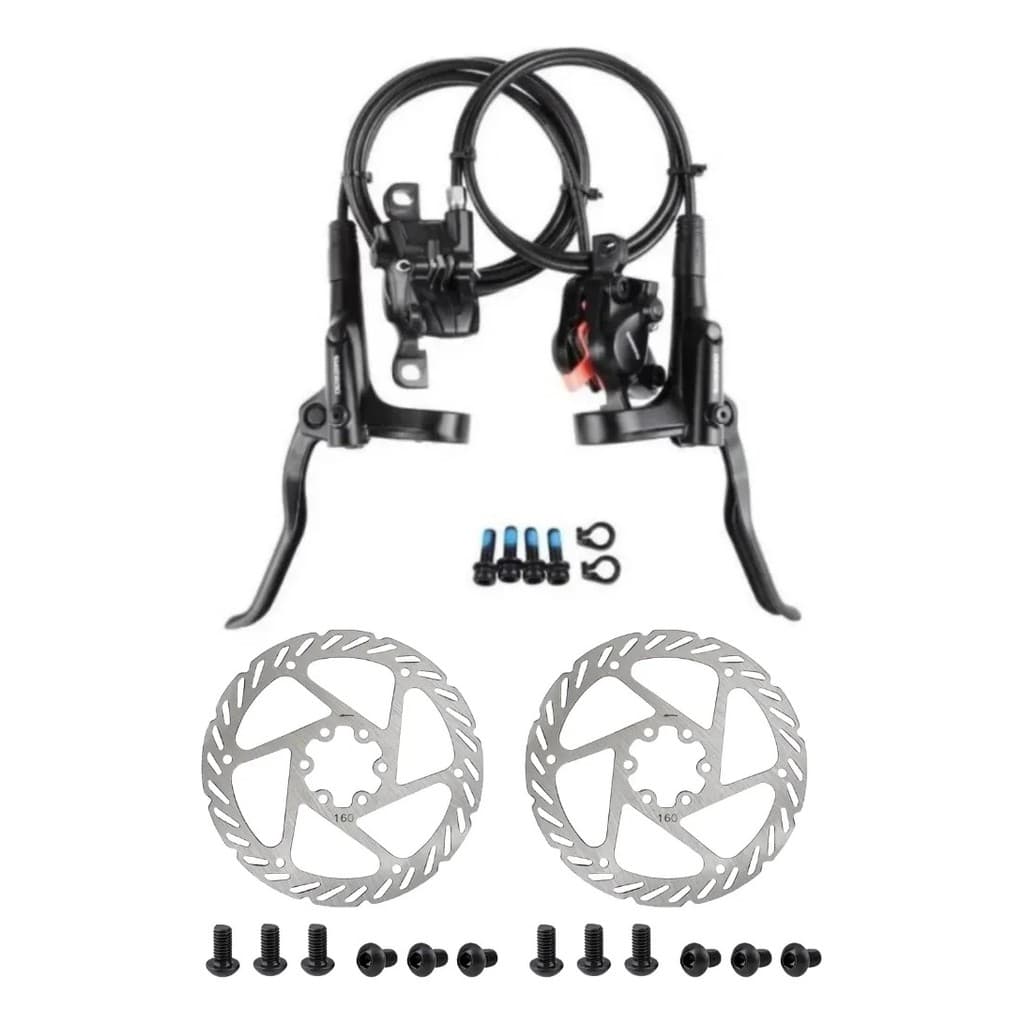 Jogo De Freio Shimano Mt200 Hidráulico Bike Mtb Original - Preto