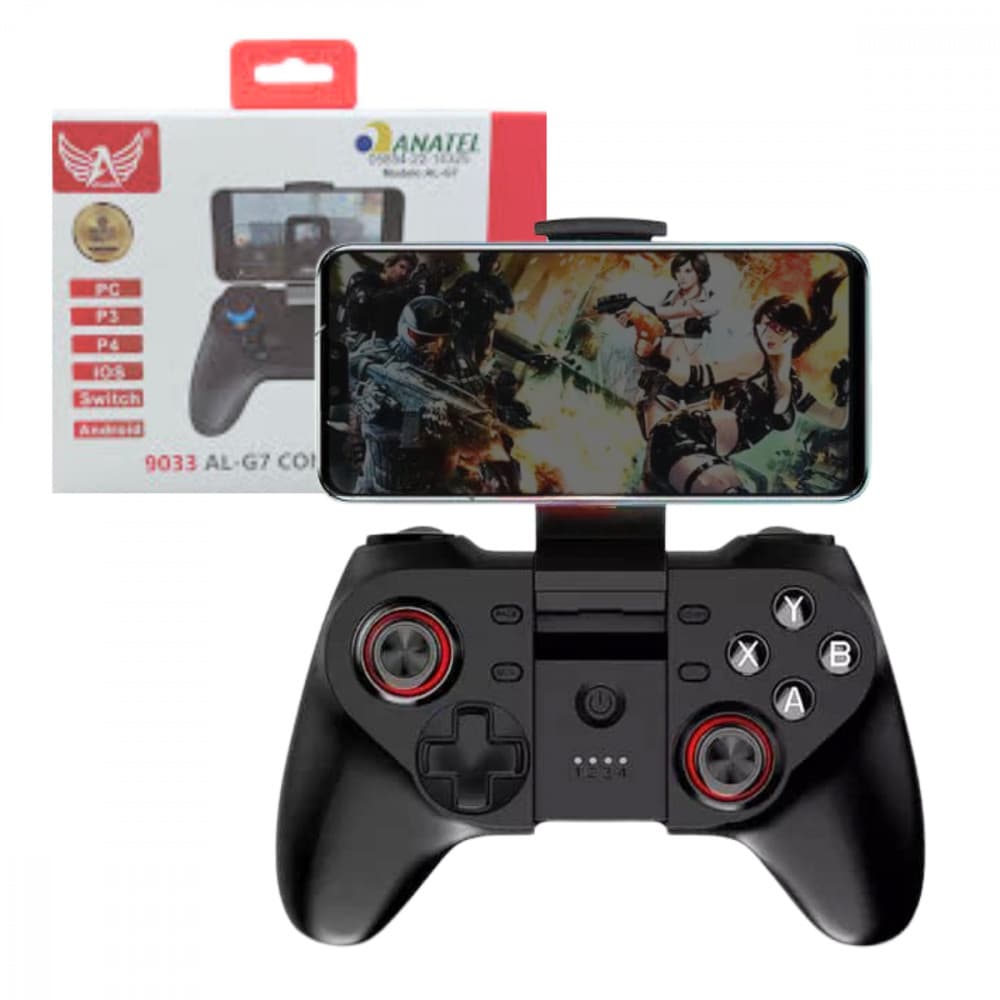 Controle Gamer Bluetooth Android e iOS Lightning - AL-G 9033