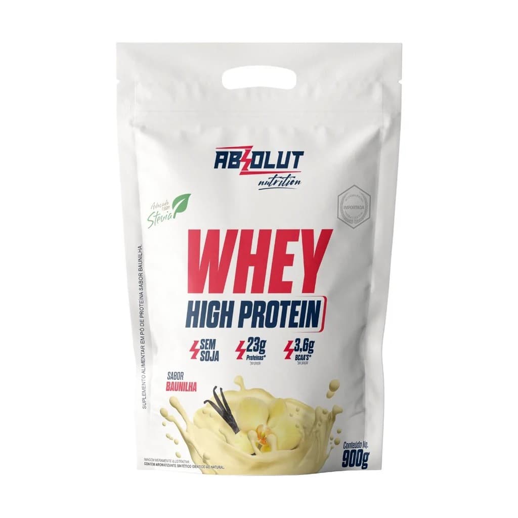 Whey High Protein 23gr proteína Absolut Refil 900gr - Suplemento em Pó