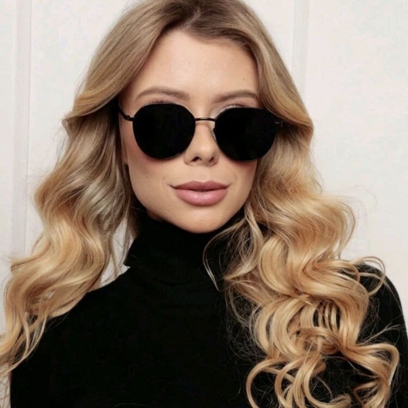 NEWS óculos de sol feminino coração metal com mola UV400