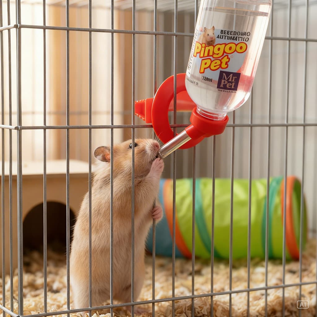 Bebedouro Automatico para Hamster 120 ml Bico de Vidro