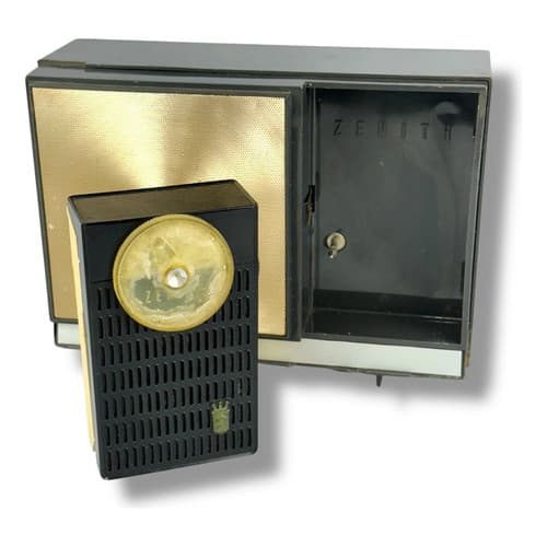 Rádio Antigo Zenith Com Caixa Que Amplifica - Funcionando