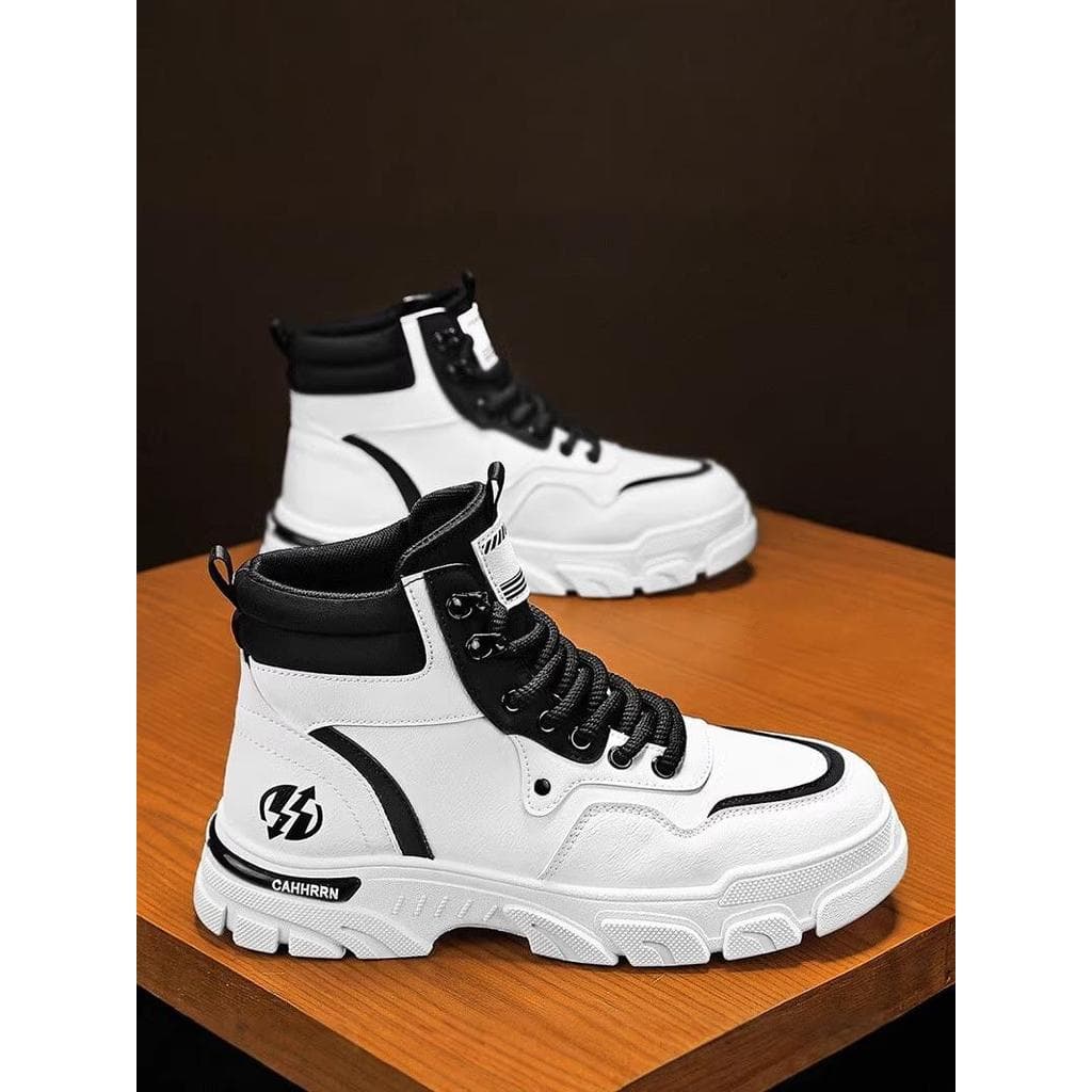 Sapatos masculinos de alta qualidade outono 2026 novo estilo primavera branco Martin botas estilo britânico sola grossa