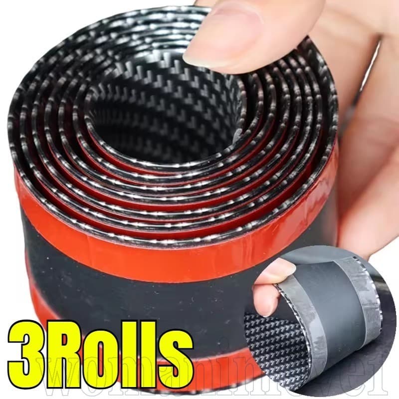 Protetor De Soleira De Porta De Carro-Acessório De Estilo Automático-Adesivo De Proteção De Fibra De Carbono-Anti Arranh