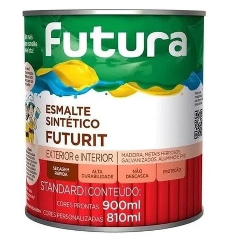 Tinta Esmalte Sintético Para Madeira E Metais Futura 900ml Todas as cores