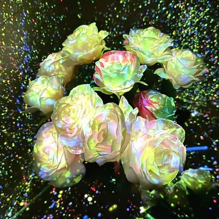 Vara fluorescente líquida fluorescente vara rosa líquido crianças não-tóxico céu estrelado rosa simulação buquê de flore