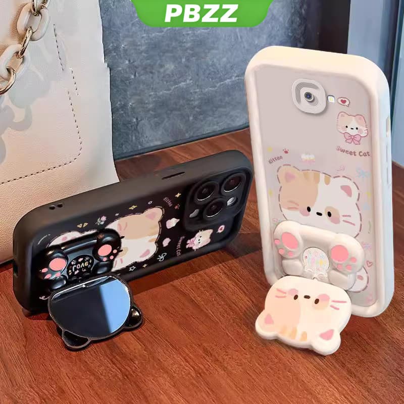Capa Para samsung j7 prime j4 plus j6 j4 + j6 + De Telefone Softcase Silicone À Prova De Choque Novo design Estético Gat