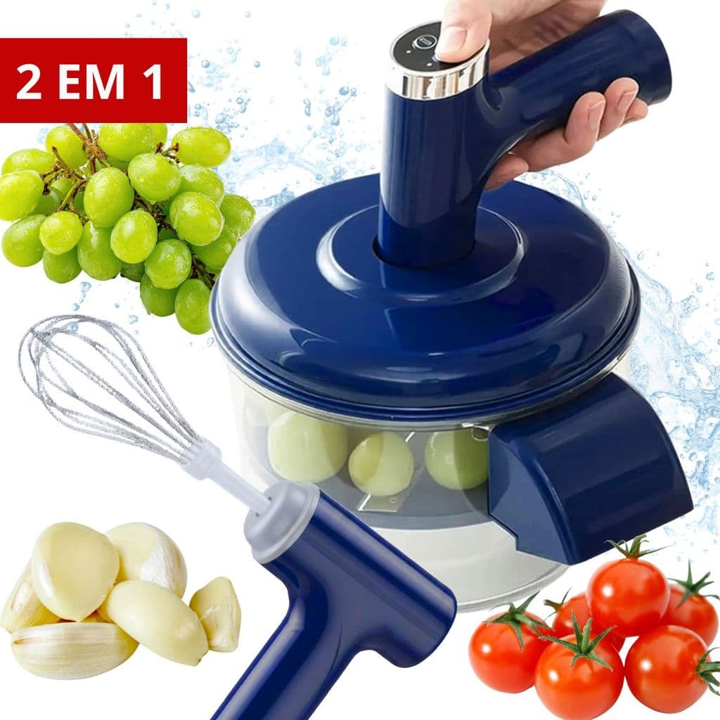 Descascador Elétrico Descascar Uvas Frutas Alho Tomate Batedor Ovos Legumes 2 em 1 Multiuso Pratico