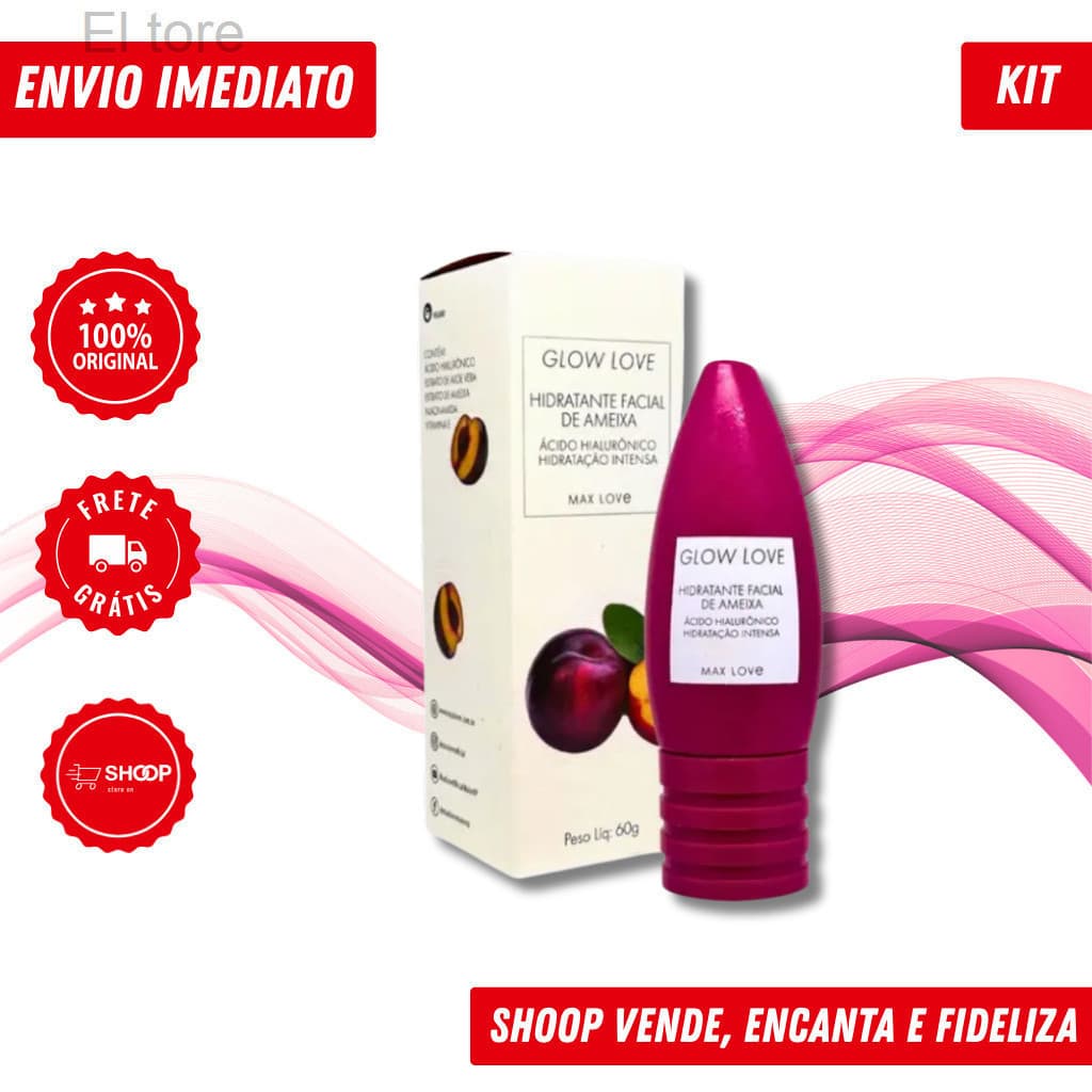 (V)Hidratante Facial de Ameixa Max Love 60g – Ácido Hialurônico Hidratação IntensaFD50