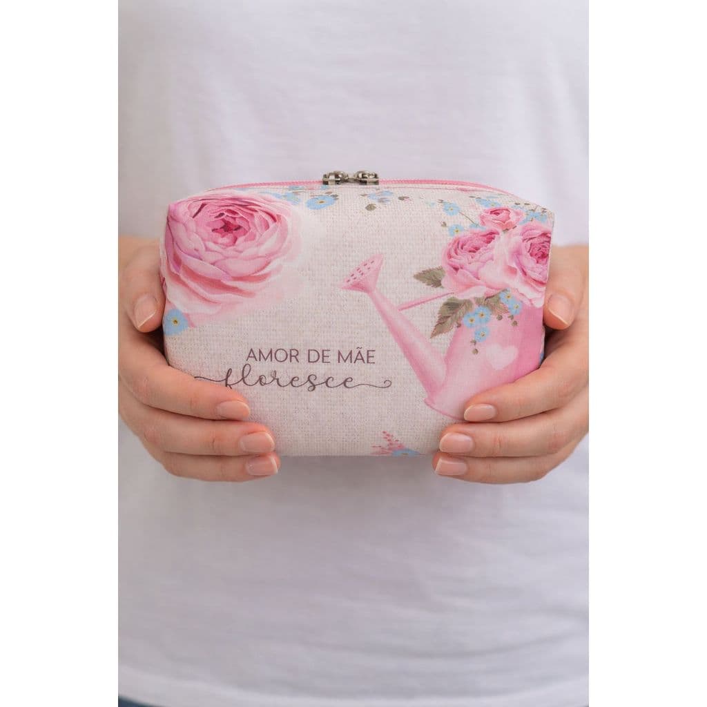Necessaire Box Personalizada Dia das Mães | Estojo Feminino com Zíper | Tamanho M | Presente Criativo Útil